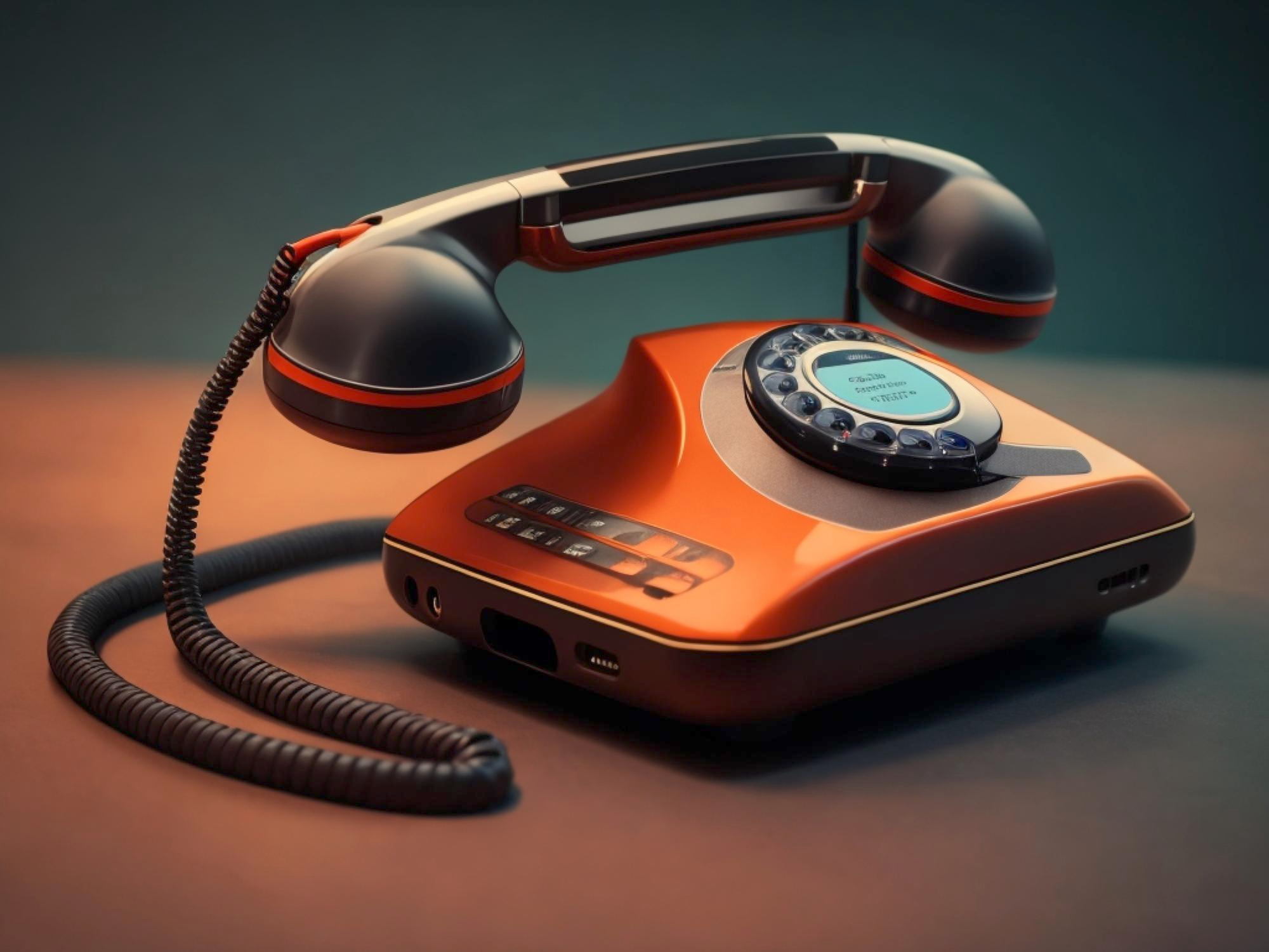Modern smartphone with a vintage twist - classic circular dial-up phone design for a nostalgic touch