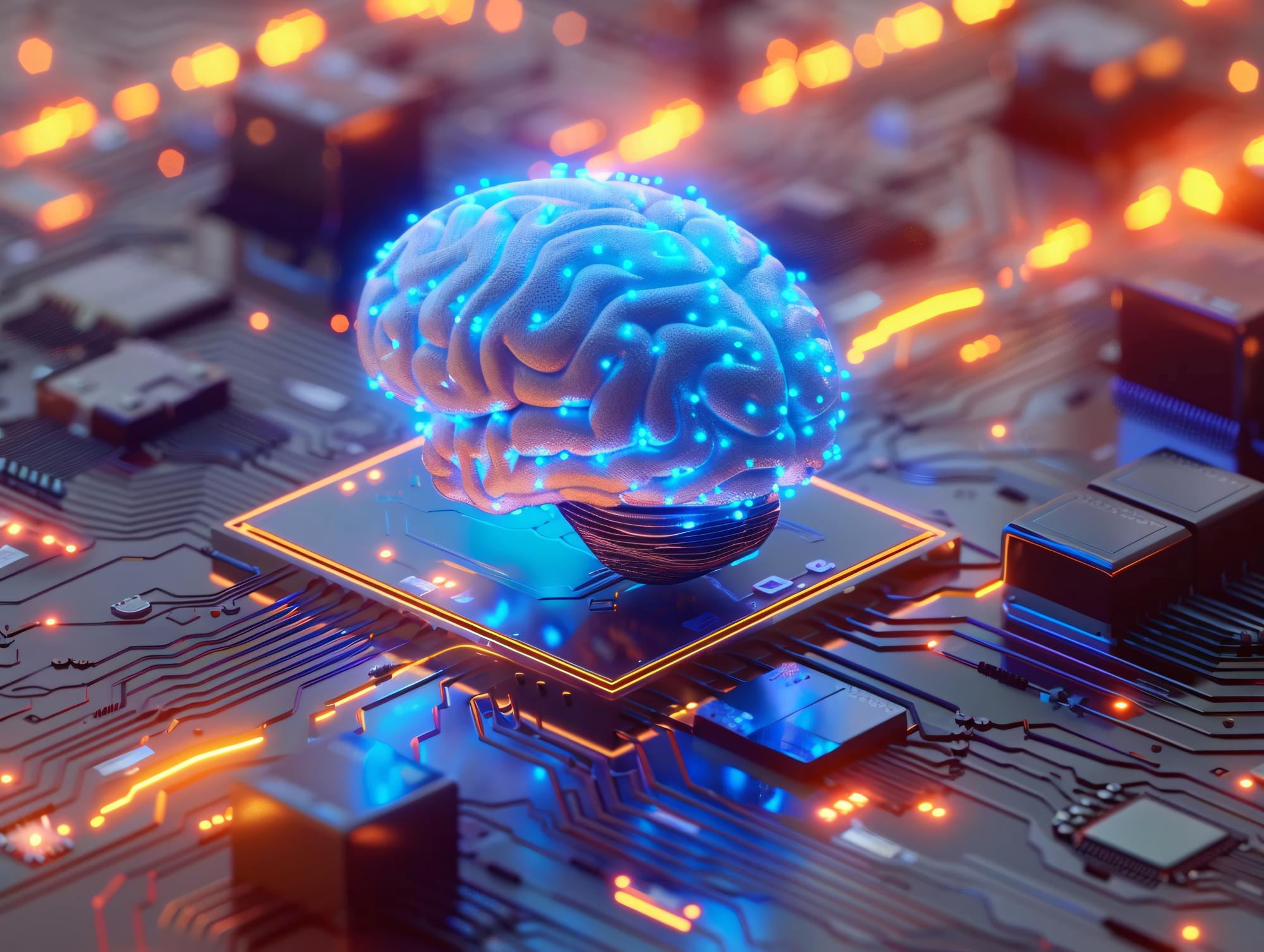 A computer chip with a brain