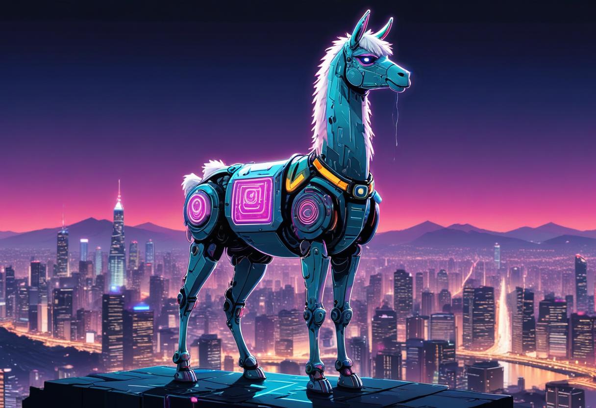 Futuristic image of Llama