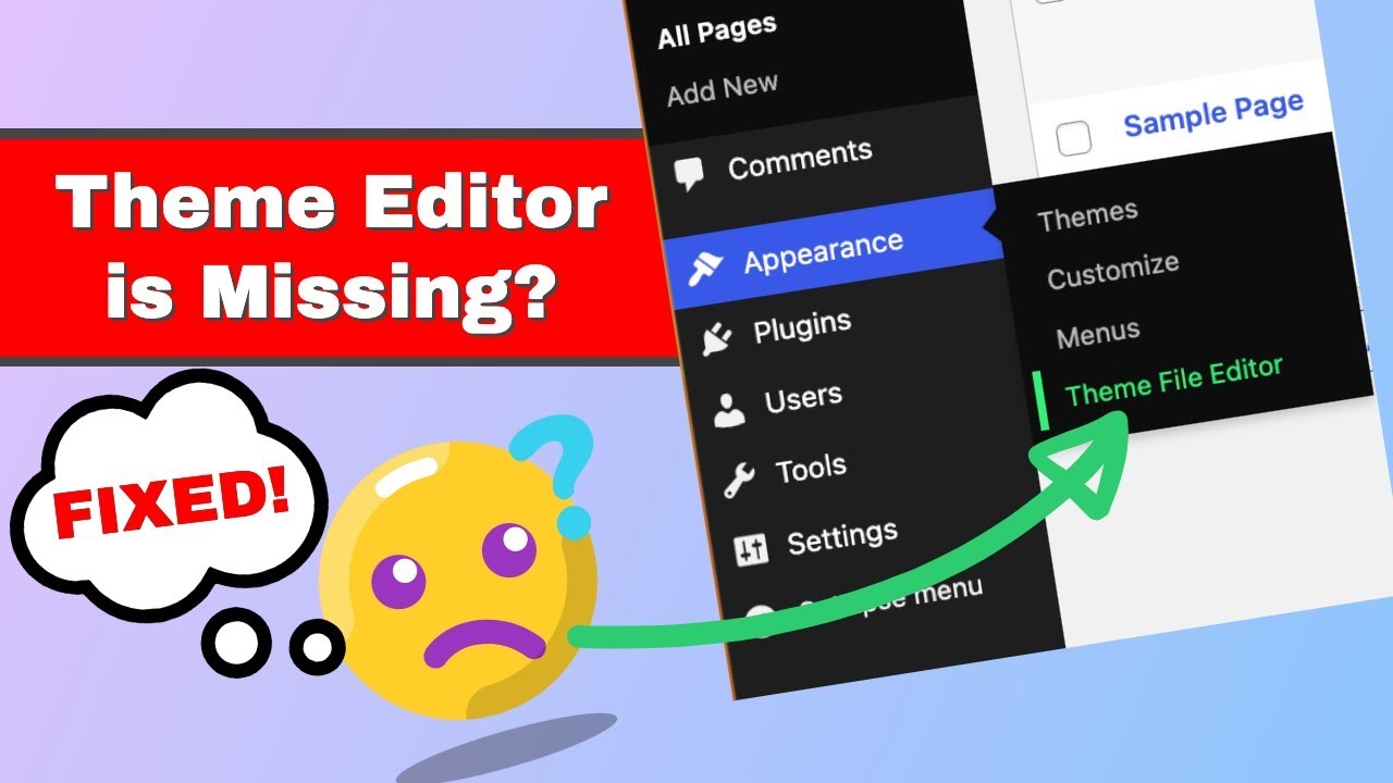 Theme File Editor Missing
